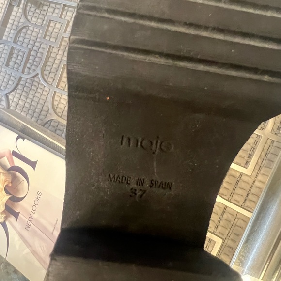 Maje Flatzstud Plat Foam loafer in leather and studs size 37 - Picture 6 of 8